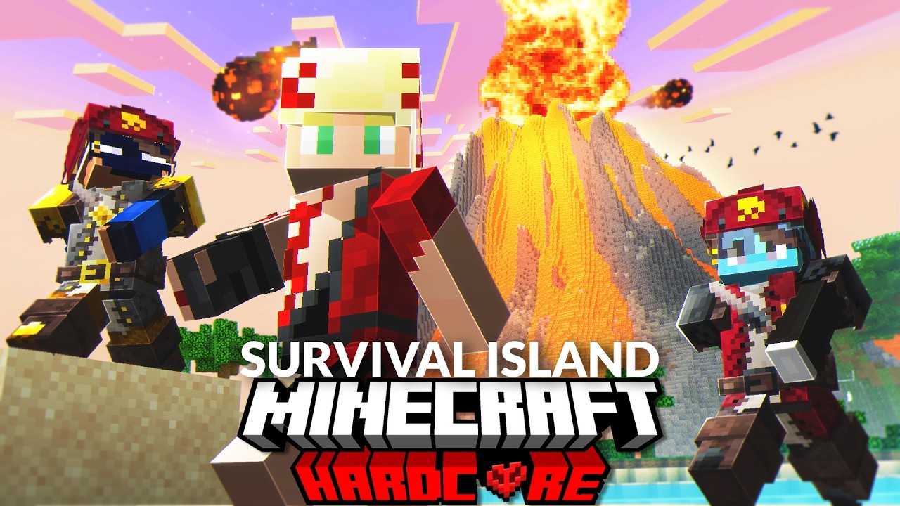 100 Players Simulate Minecraft's DEADLIEST Island...
