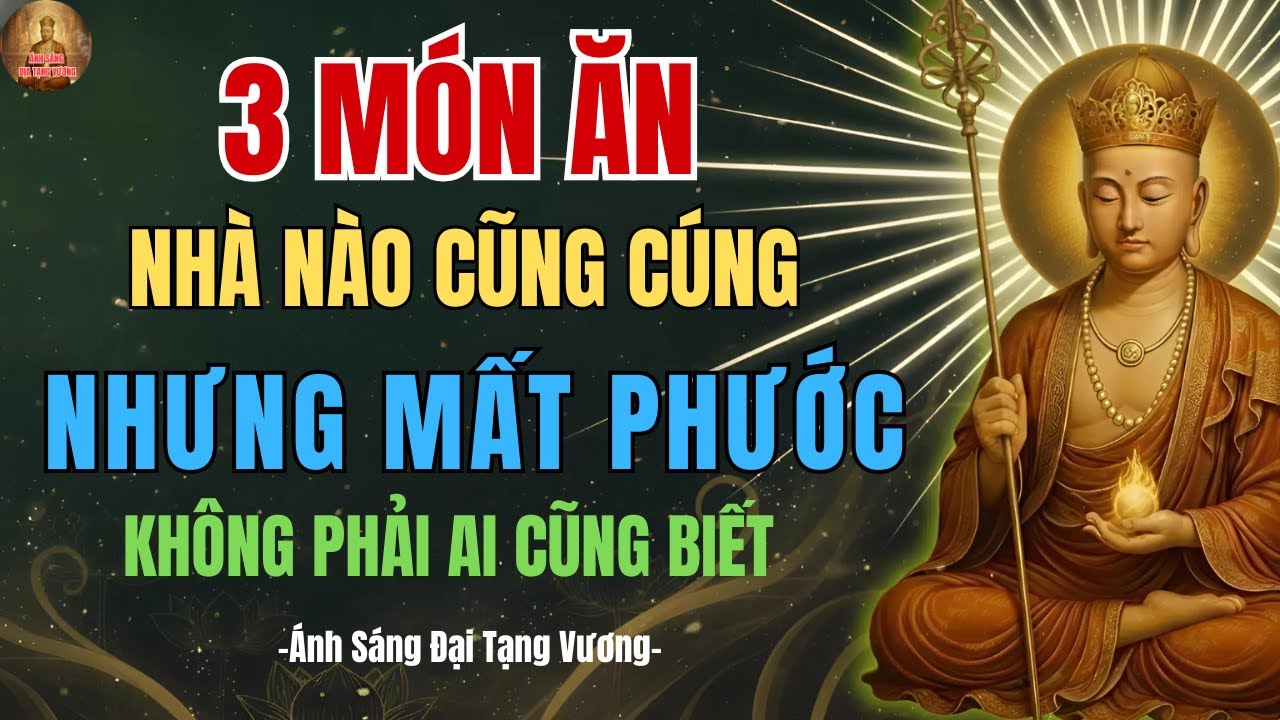 Địa Tạng Vương Dạy: 3 Món Ăn Tưởng VÔ HẠI Nhưng Cúng Lên DỄ MẤT Phước