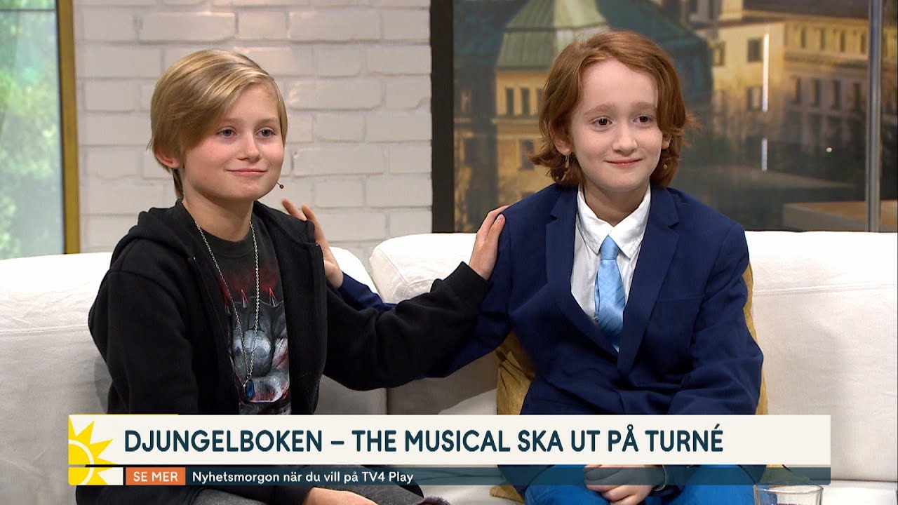 Killarna delar på rollen som Mowgli: ”Har blivit bästa vänner” | Nyhetsmorgon | TV4 & TV4 Play
