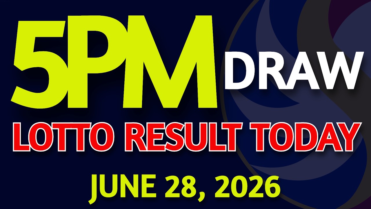 Lotto Result Today 5pm draw June 28, 2026 PCSO