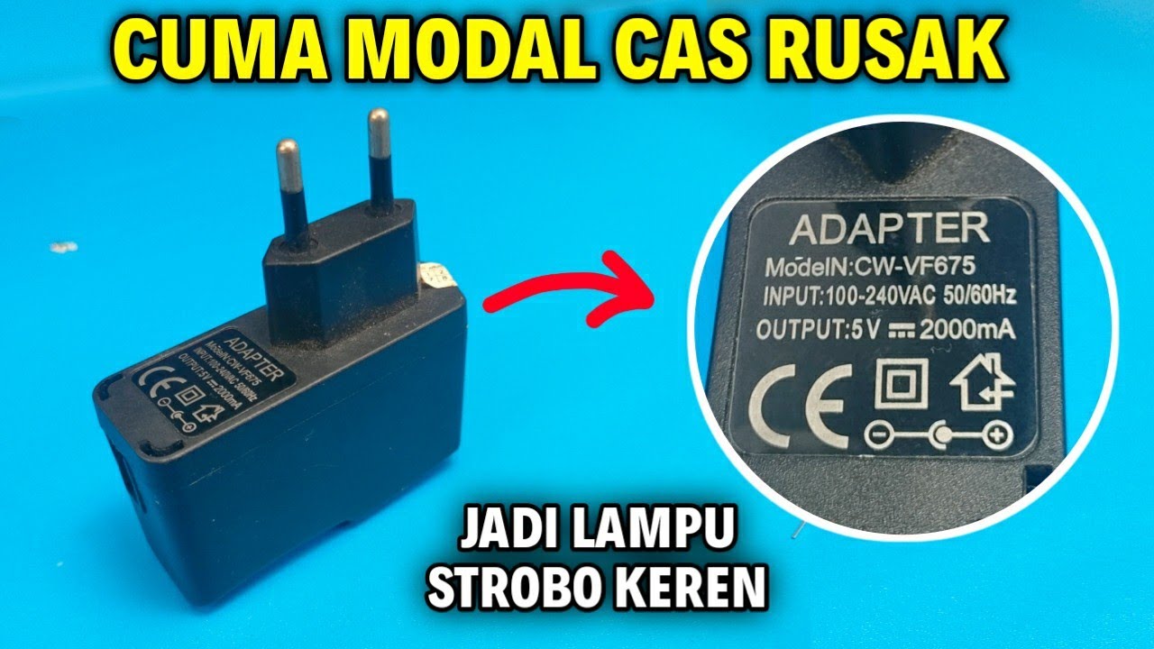 TANPA MODAL !! Cara buat lampu Strobo pakai CAS HP RUSAK