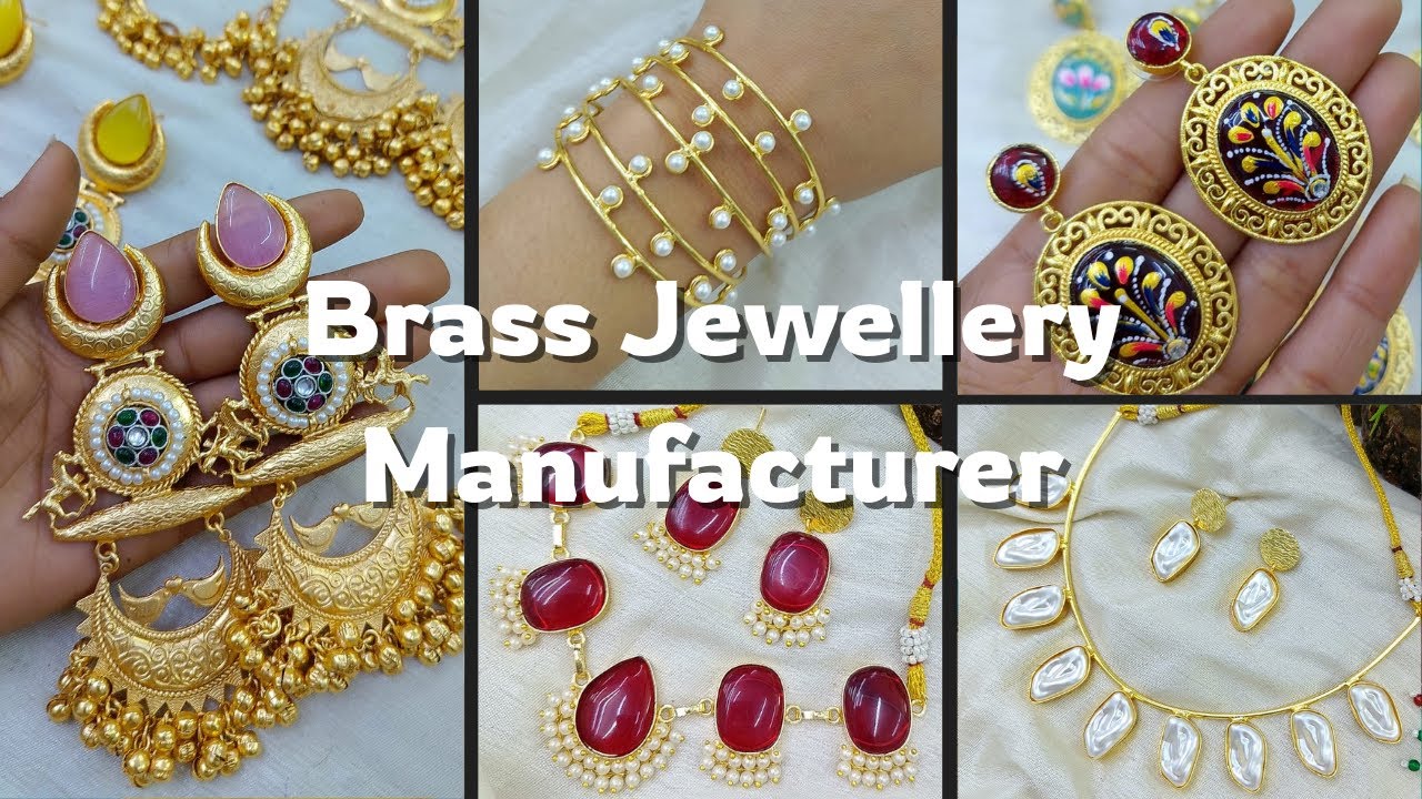 Brass Jewellery Manufacturer | Matte Gold Brass Jewellery Wholesale | Brass Matte Gold Jewellery