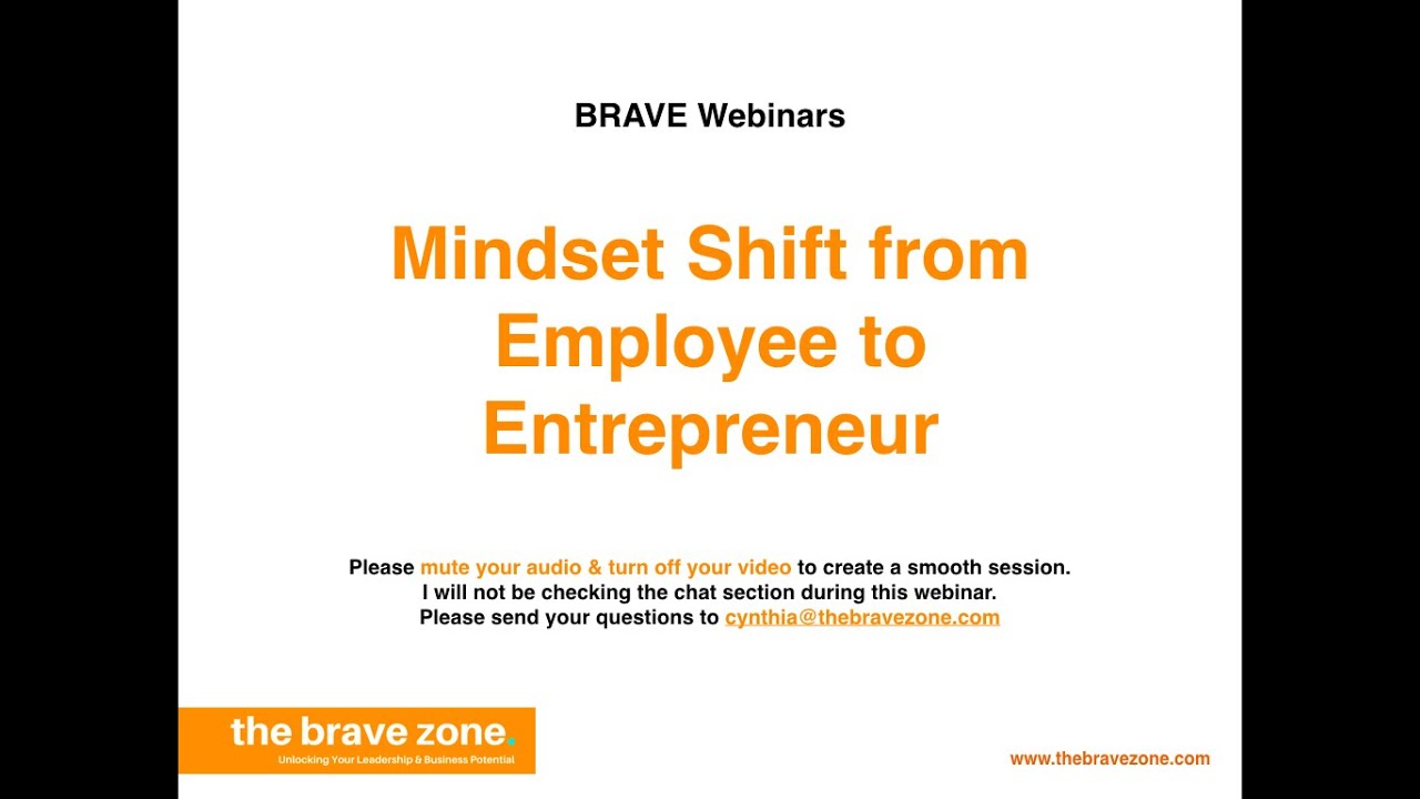 Mindset Shift from Employee to Entrepreneur