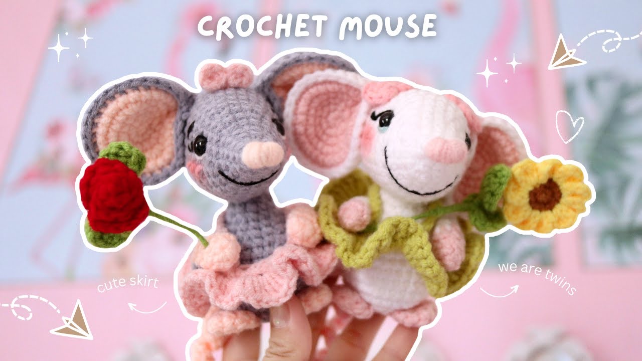 🐭 Crochet Mouse Amigurumi Tutorial | Free Pattern | How to Crochet Mouse