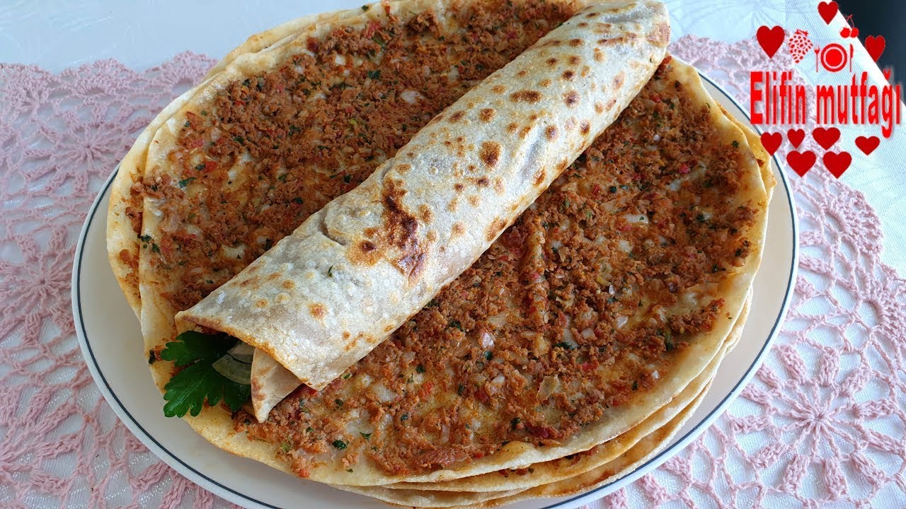 Turkish Pizza in the Pan! Lahmacun Recipe Original recipe with 10 points