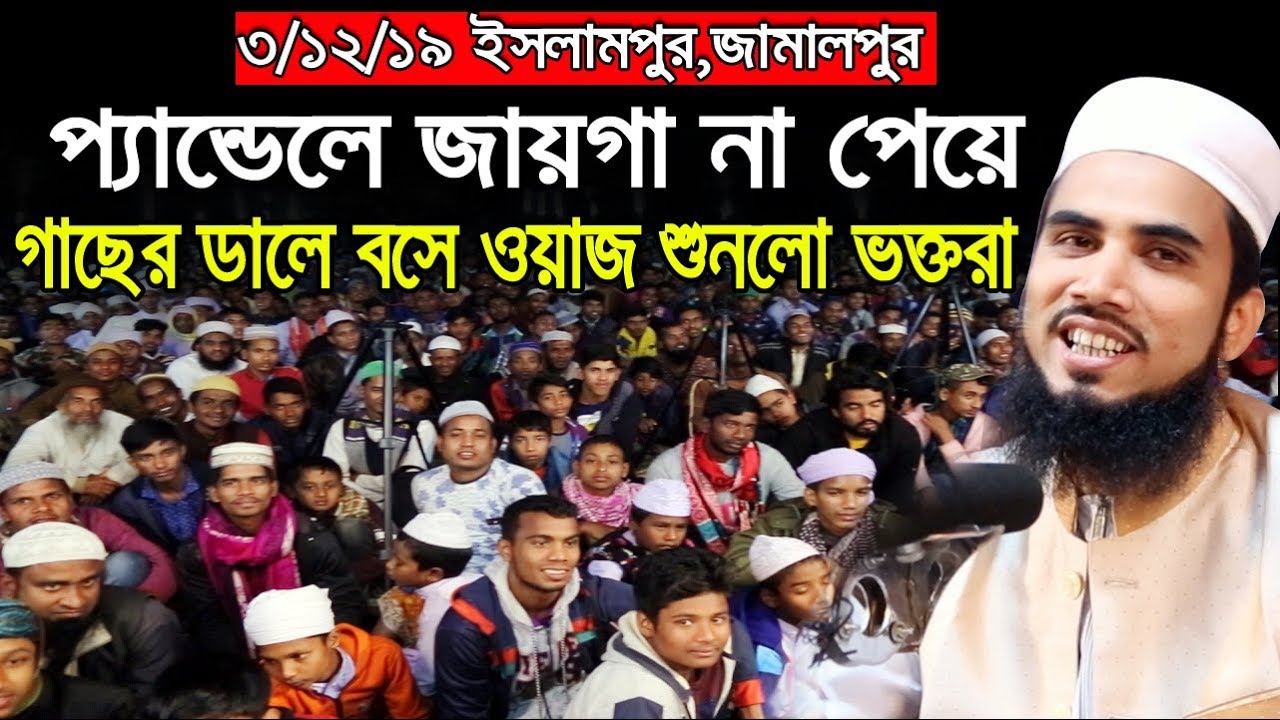 ৩/১২/১৯ ইসলামপুর,জামালপুর গাছের ডালে বসে ওয়াজ শুনলো গোলাম রব্বানীর ভক্তরা Golam Rabbani Waz 2019