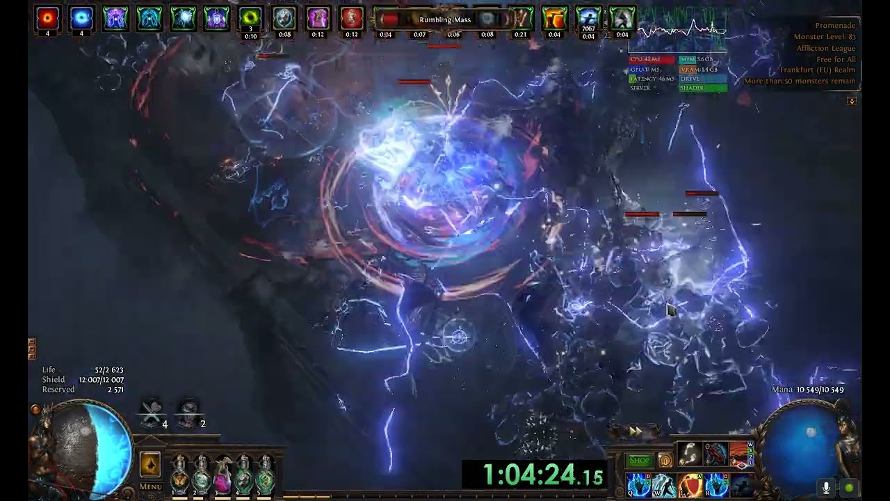 PoE 3.23 Crackling Lance of Branching Mjölner alch+go deli farming