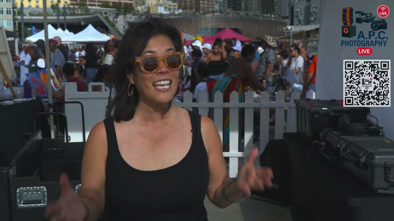 Пример интервью на фоне солнца и набережной #1