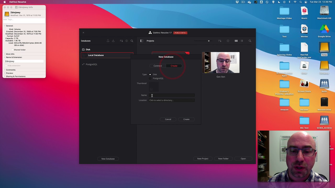 DaVinci Resolve Database Setup