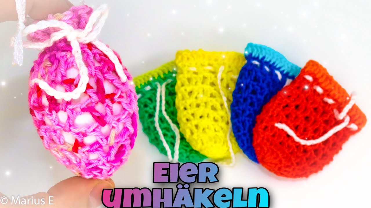 Schnelle und einfache Ostereier Dekoration Häkeln | Osterstrauch