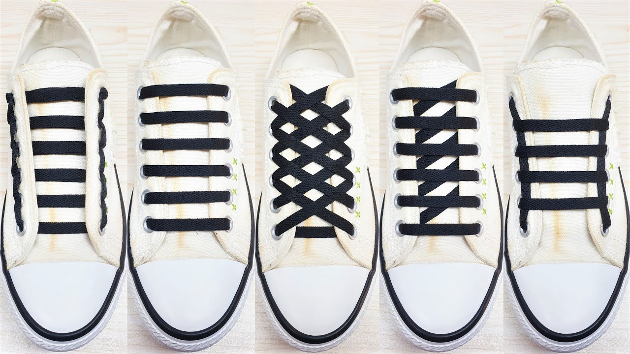 5 Ways to tie your shoelaces, How to tie shoelaces, Shoes lace styles, #shoelace #shorts #viral