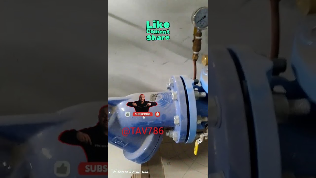 How installation ( AHU )Air handling unit, valve package assembly and chilled water pipe line