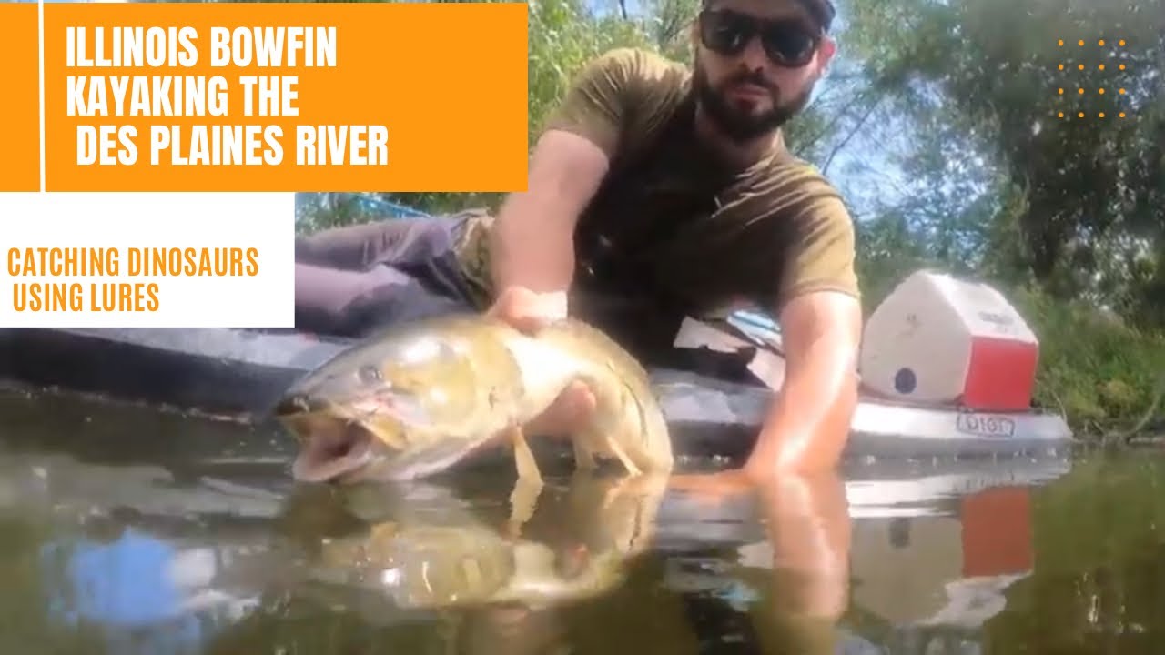 Illinois Dinosaurs | Using Lures to Catch Prehistoric Bowfin || Kayak Fishing The Des Plaines River