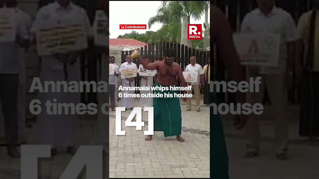 Annamalai Flogs Himself in Public Amid Protest Over Anna University Student's Rape