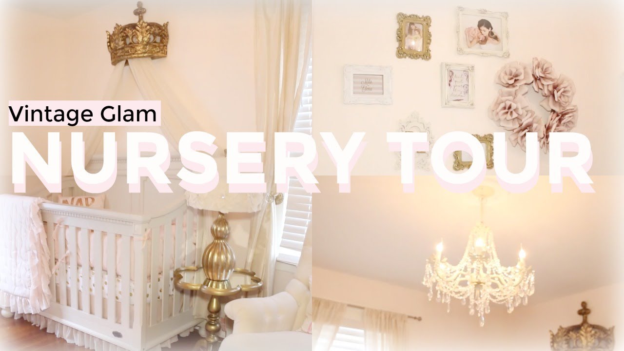 Nursery Tour 2017 + Organization Ideas | Blush & Gold | Vintage Glam