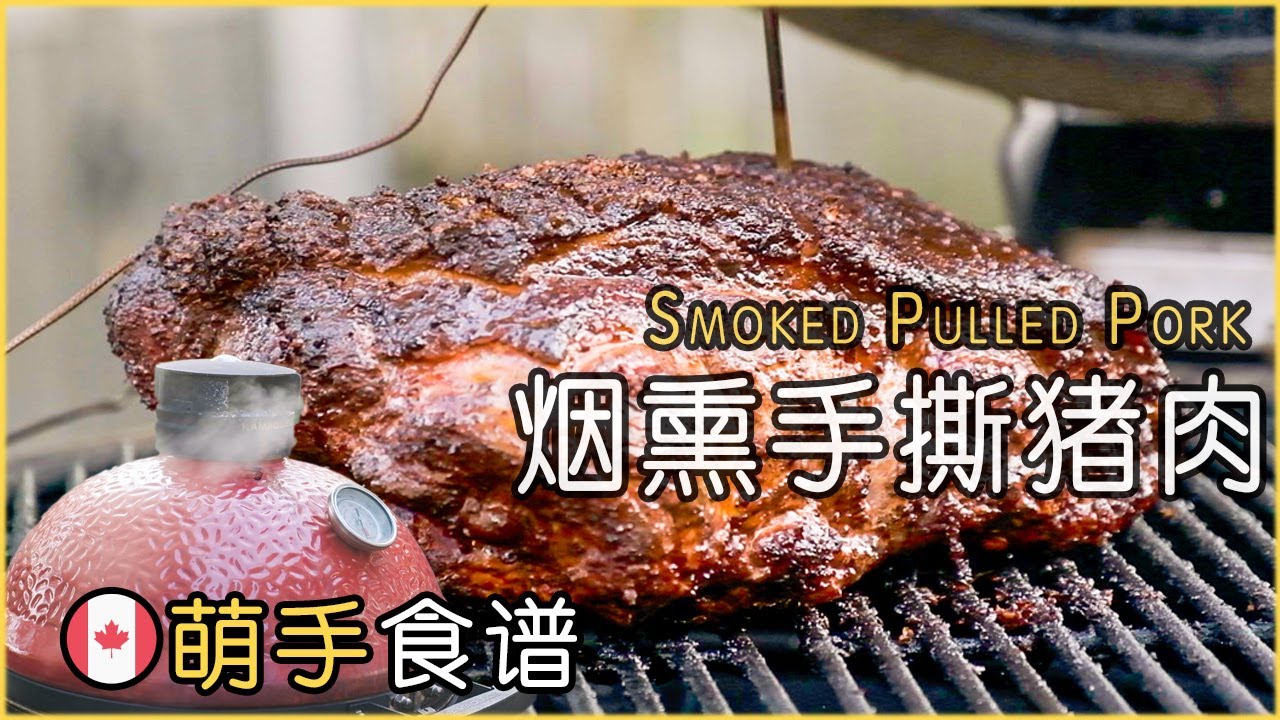 烟熏手撕猪肉｜Costco买的猪肩肉｜Smoked Pulled Pork｜Kamado Joe Grill