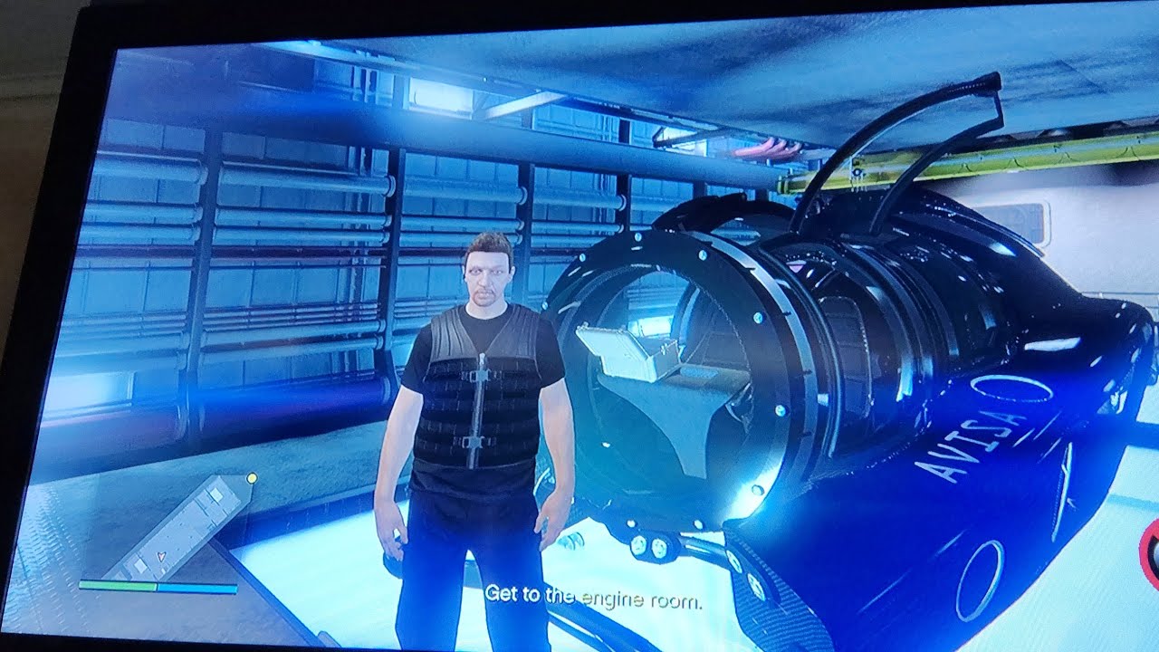 Doing the submarine robbery mission in GTA 5 for my salvage yard