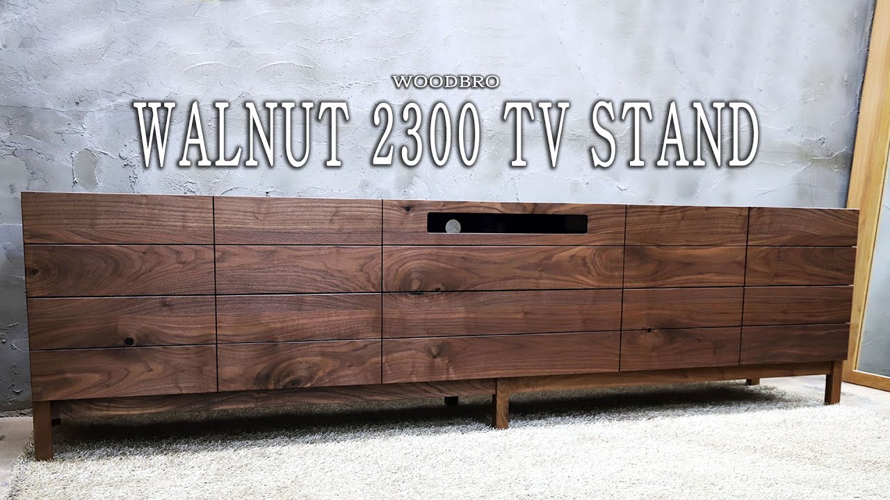 [목공]월넛 2300 거실장/making a walnut 2300 TV stand(2 doors,5 drawers,1 flap door)