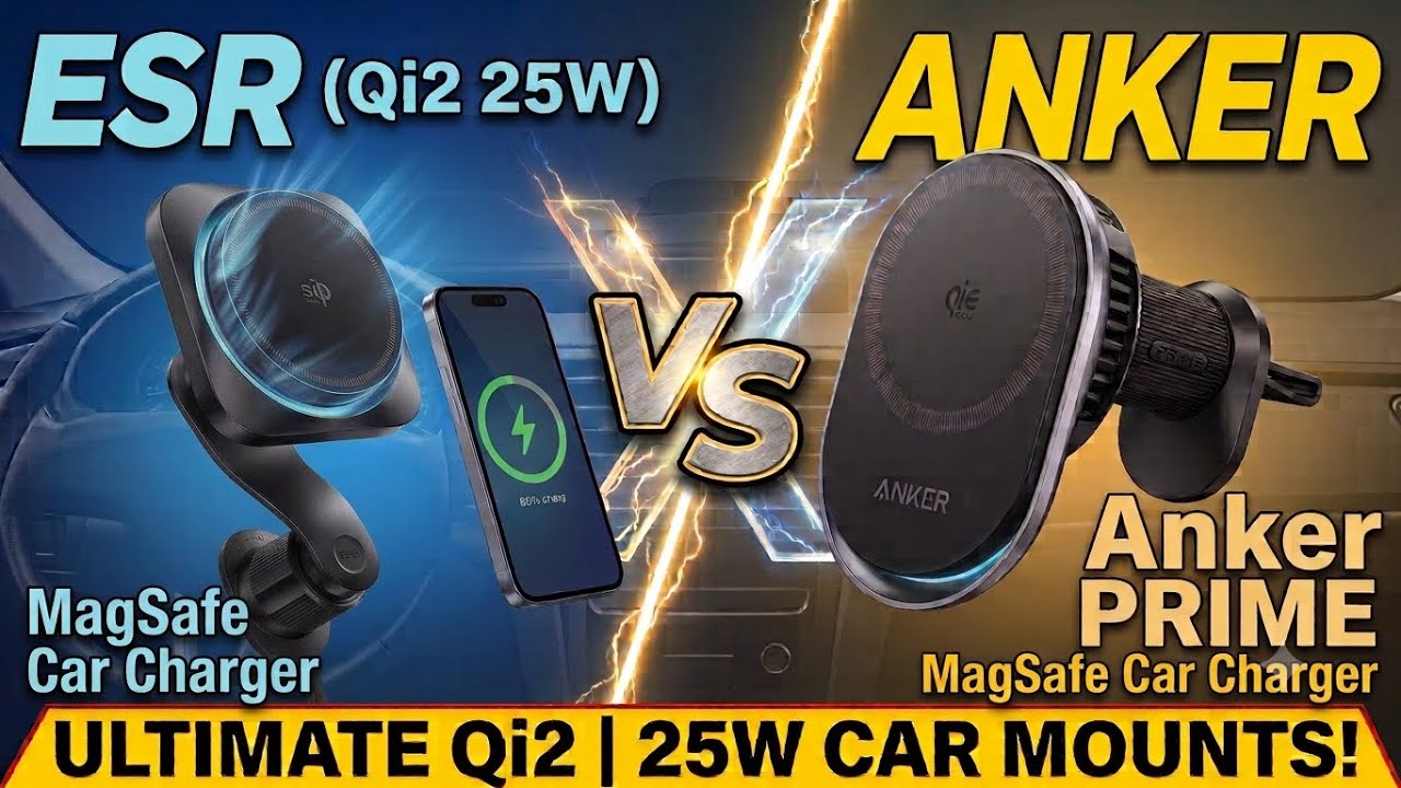 Автомобильное зарядное устройство ESR 25 Вт Qi2 против Anker Prime: что выбрать?