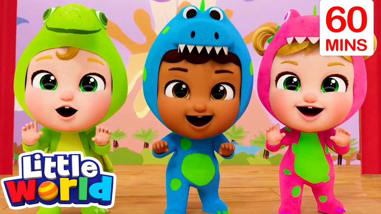 Dinosaur Dance + More - Little Angel | Kids Cartoons & Nursery Rhymes | Moonbug Kids