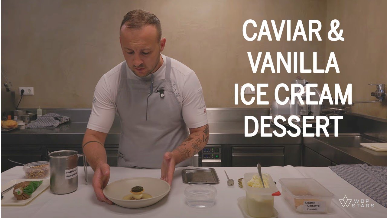 Amazing CAVIAR DESSERT at 1* restaurant Basiliek in Harderwijk, The Netherlands