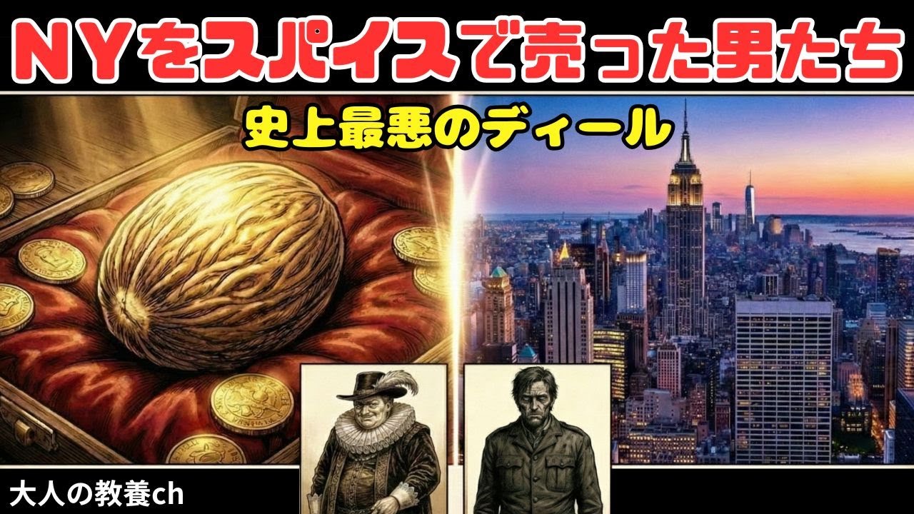 【歴史の皮肉】ニューヨークを「スパイス」で売った男たち｜史上最悪のディール