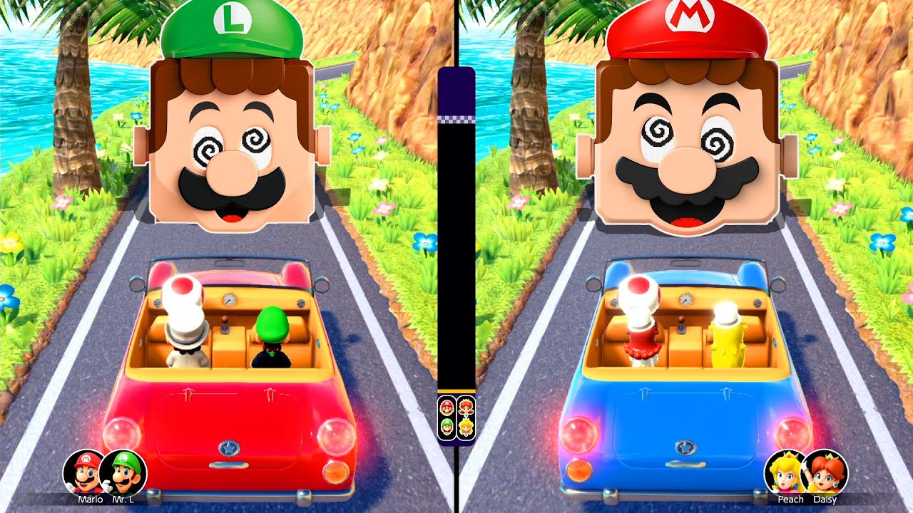【マリオパーティ スーパースターズ】ミニゲームマリオVsピーチ VsルイージVsデイジー(COM最強 たつじん)