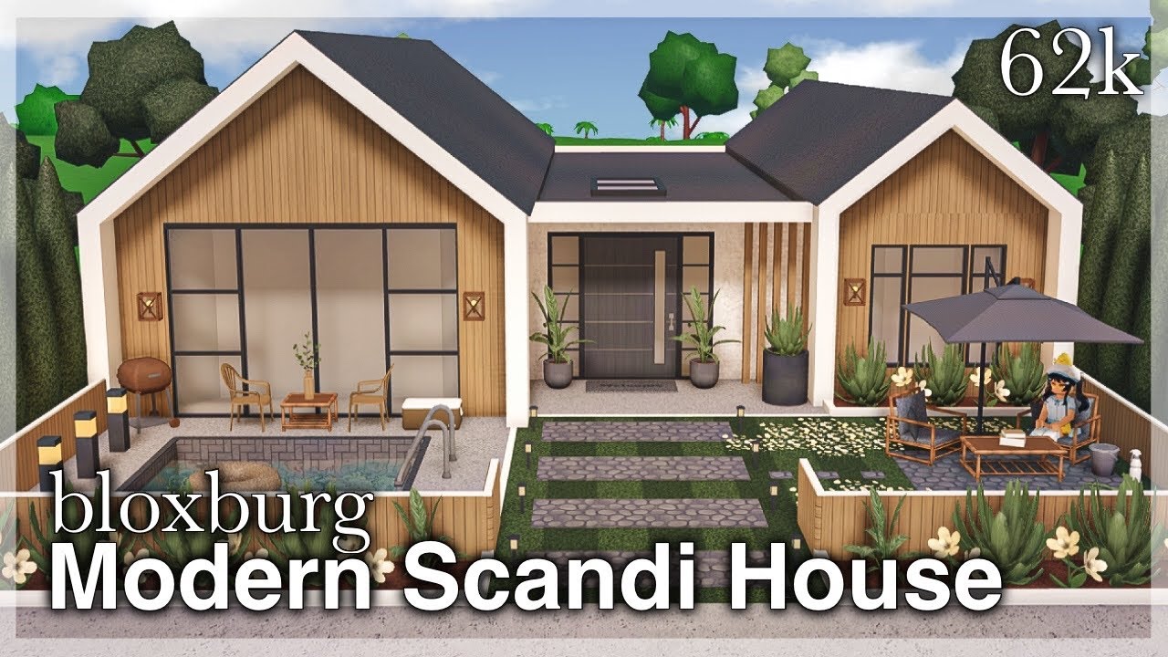 Bloxburg - Modern Scandi House Speedbuild (exterior) | Roblox