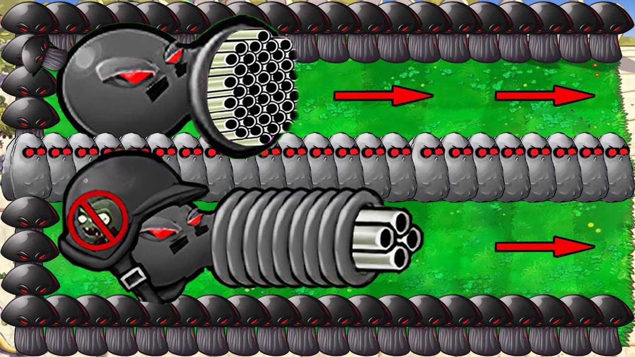 Doom Gatling X Doom Peashooter X Nut Doom Shroom vs 2 Doom Dr.Zomboss - Plants vs Zombies Hack