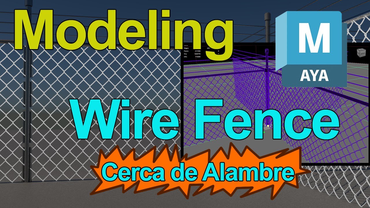 Como Modelar un Cerco de Malla de Alambre en Autodesk Maya