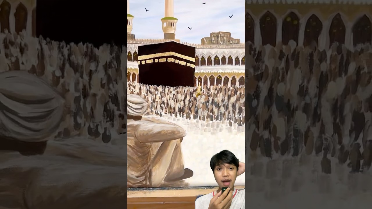 MasyaAllah Ternyata Melukis Kabah ‼️ #shorts #art #beautiful