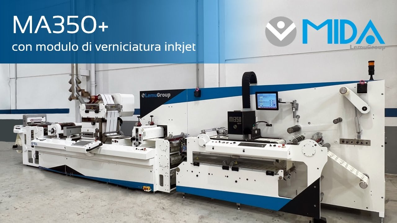 MA350+ con modulo di verniciatura inkjet