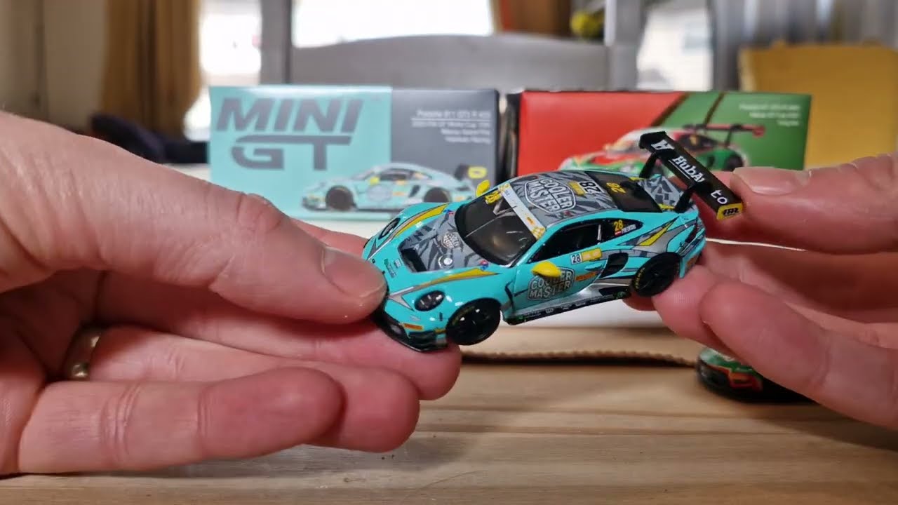 First Look - 1:64 Macau GT3 World cup 2023 Porsche GT3r, Sparky and MiniGT