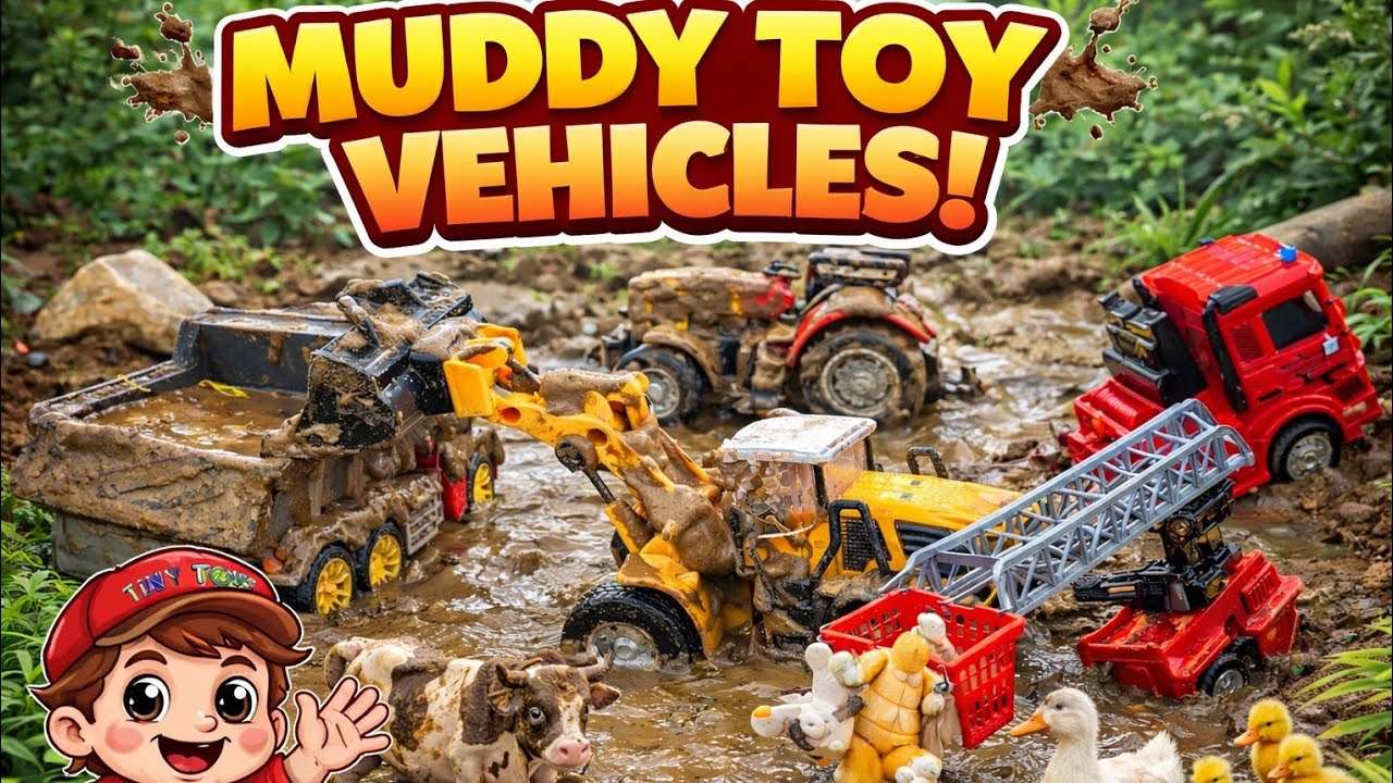 Animals Stuck in Mud After Accident 😢 | Powerful JCB Rescue & Cleaning