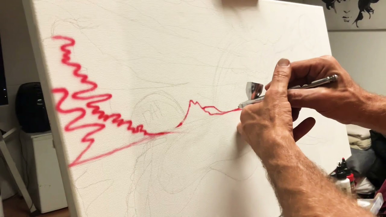 Airbrushing a dreamscape, get lost in ones eyes.