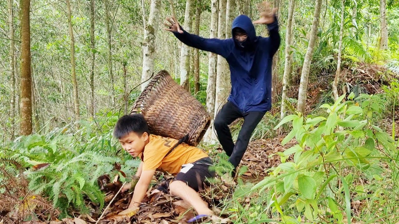 boy orphaned parents-Being chased by bad guys in the forest-Boy orphaned parents