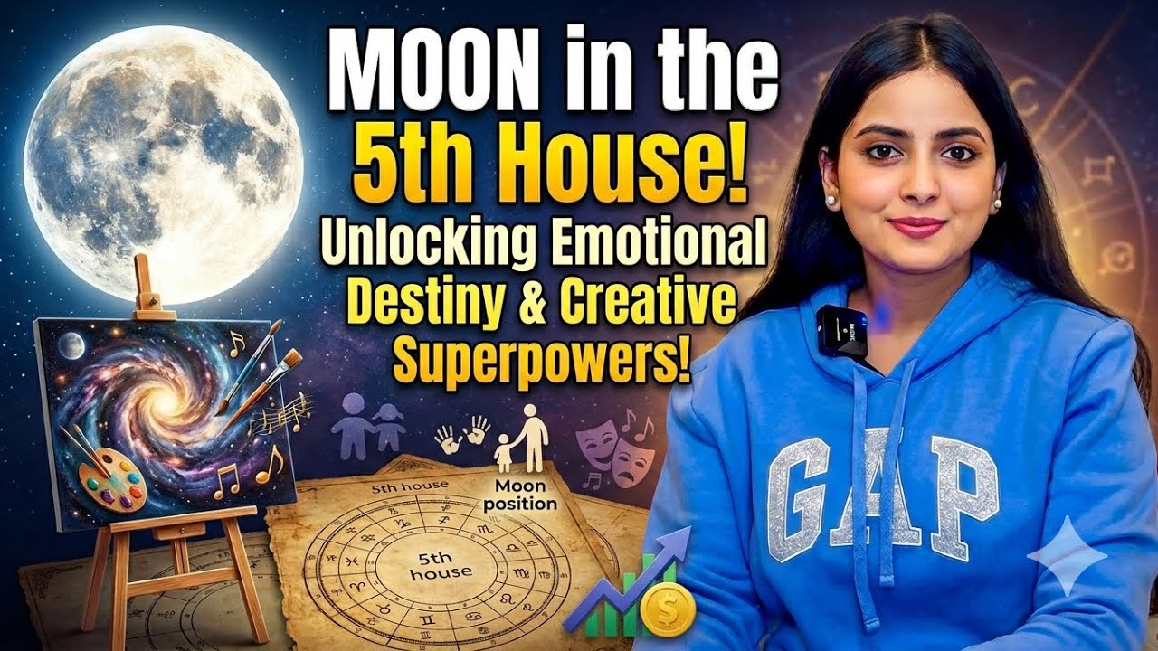 Moon in the 5th House Explained: Love, Wealth & Destiny! (Vedic Astrology)