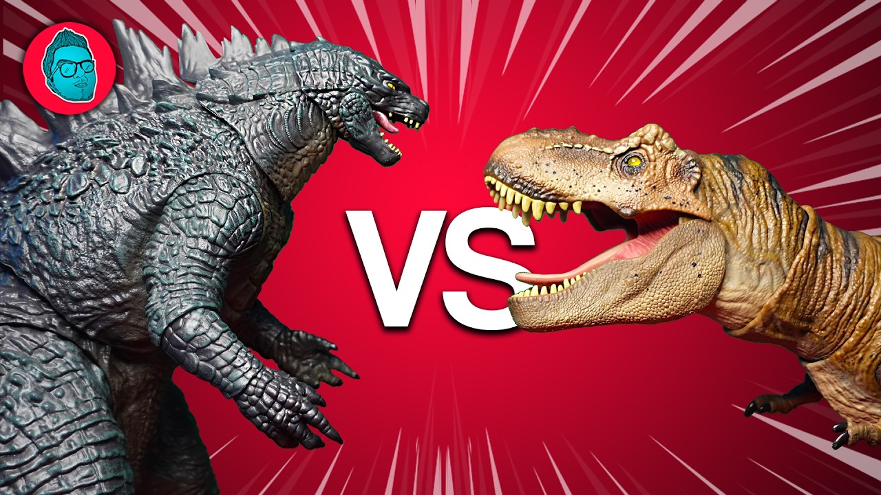 🔴  GODZILLA vs JURASSIC PARK 🦖 (BATALLA de JUGUETES con IA)