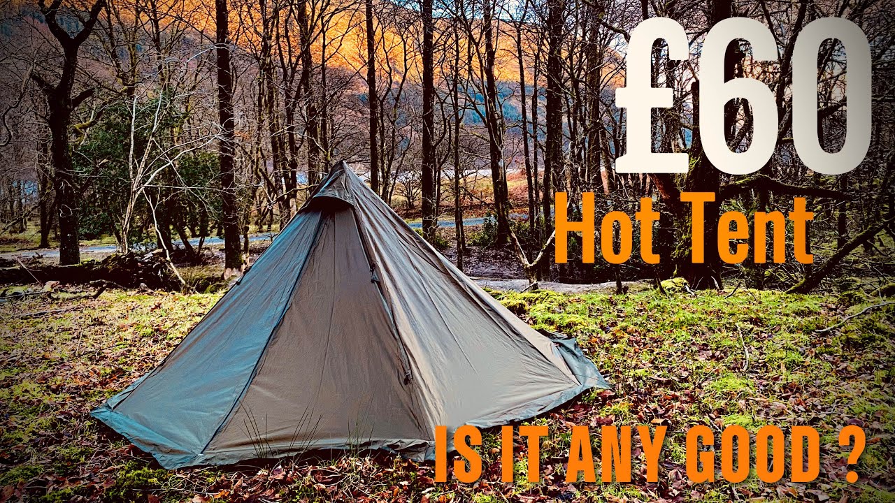 Cheap Hot Tent: Cheapest I could find, first look at  bargain tent.