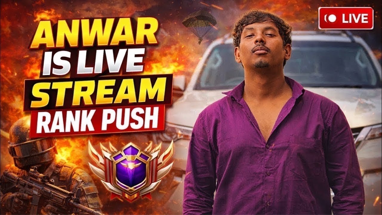 BGMI LIVE STREAM 🔴 | Conqueror Rank Push | Pro Gameplay | Anwar Is Live