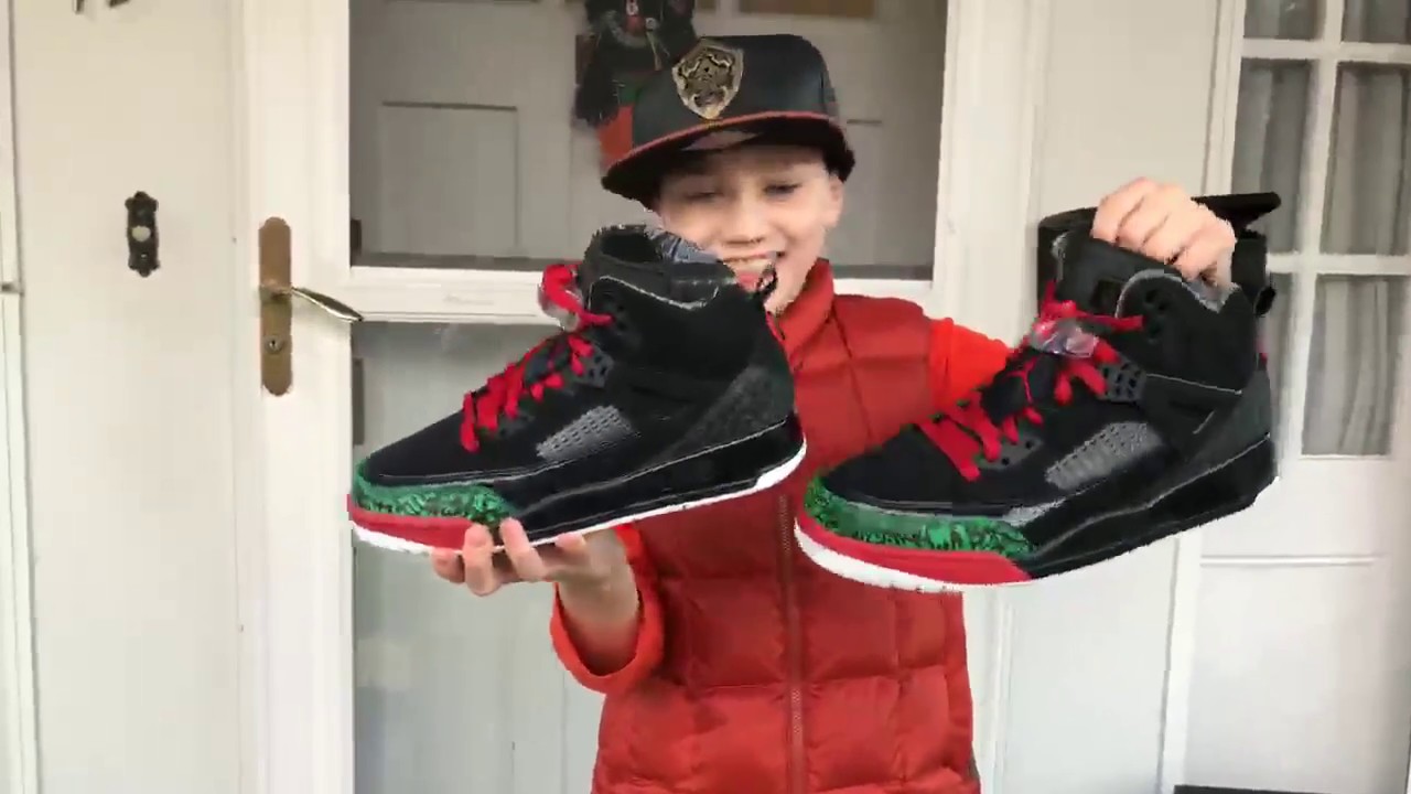 Распаковка Jordan Spizike Black Red Green (сюрприз в прямом эфире)