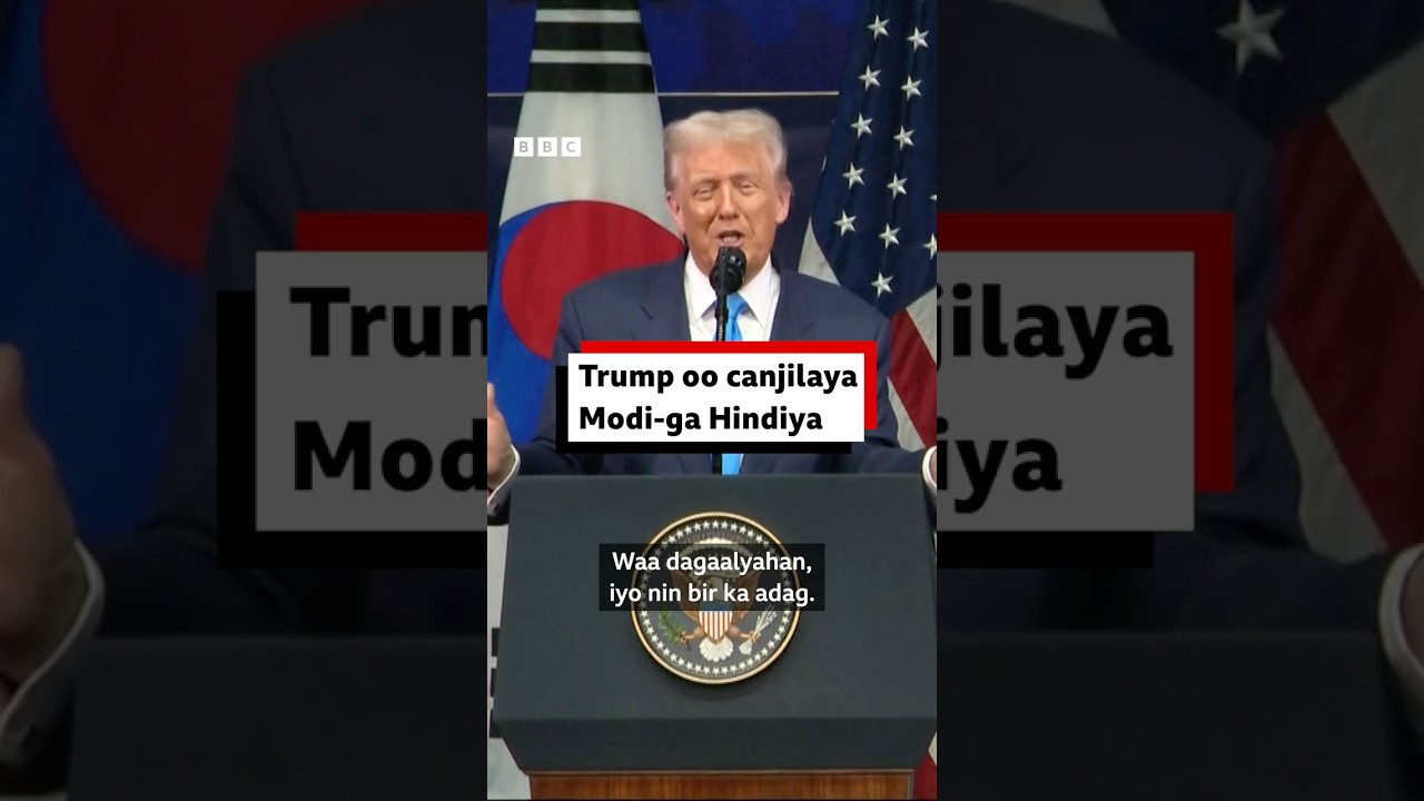 Trump oo canjilay Ra&rsquo;iisul Wasaaraha Hindiya Narendra Modi