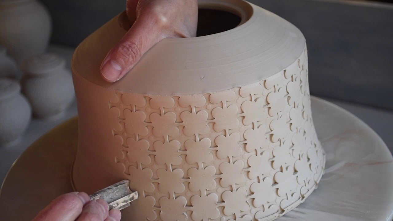 Making Patterns in Porcelain, Clover Leaf Urn