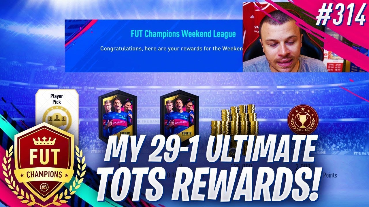 FIFA 19 MY 29-1 ULTIMATE TOTS FUT CHAMPIONS REWARDS! OMG WE PACKED AN INSANE TOTS!