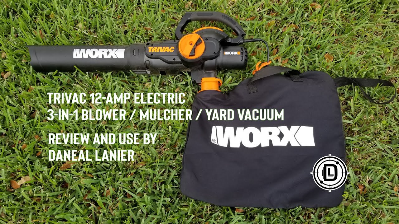 Проводной воздуходув, пылесос и мульчер Worx Trivac 3 в 1