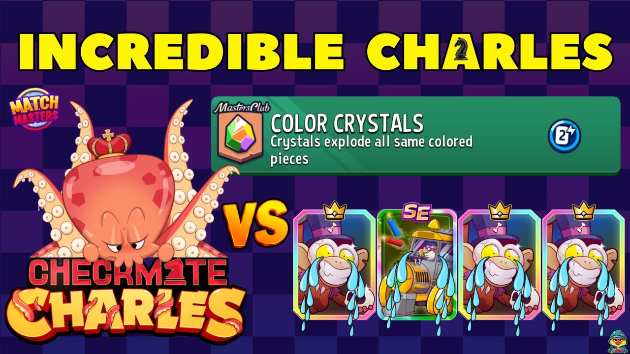 DIAMOND CHECKMATE CHARLES KNOCK DOWN PREMIUM BOOSTERS | Match Masters Color Crystals + Super Sprint