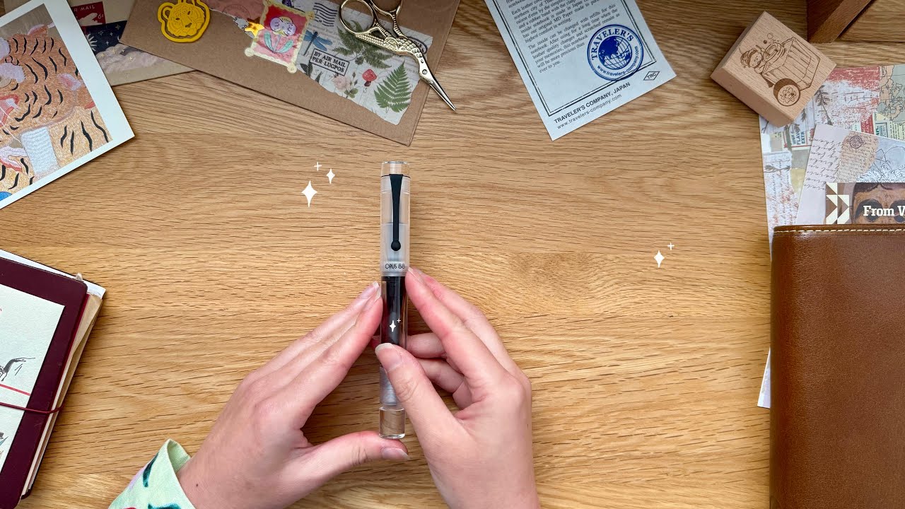 my first custom nib grind on a fountain pen ✿ opus 88 demonstrator