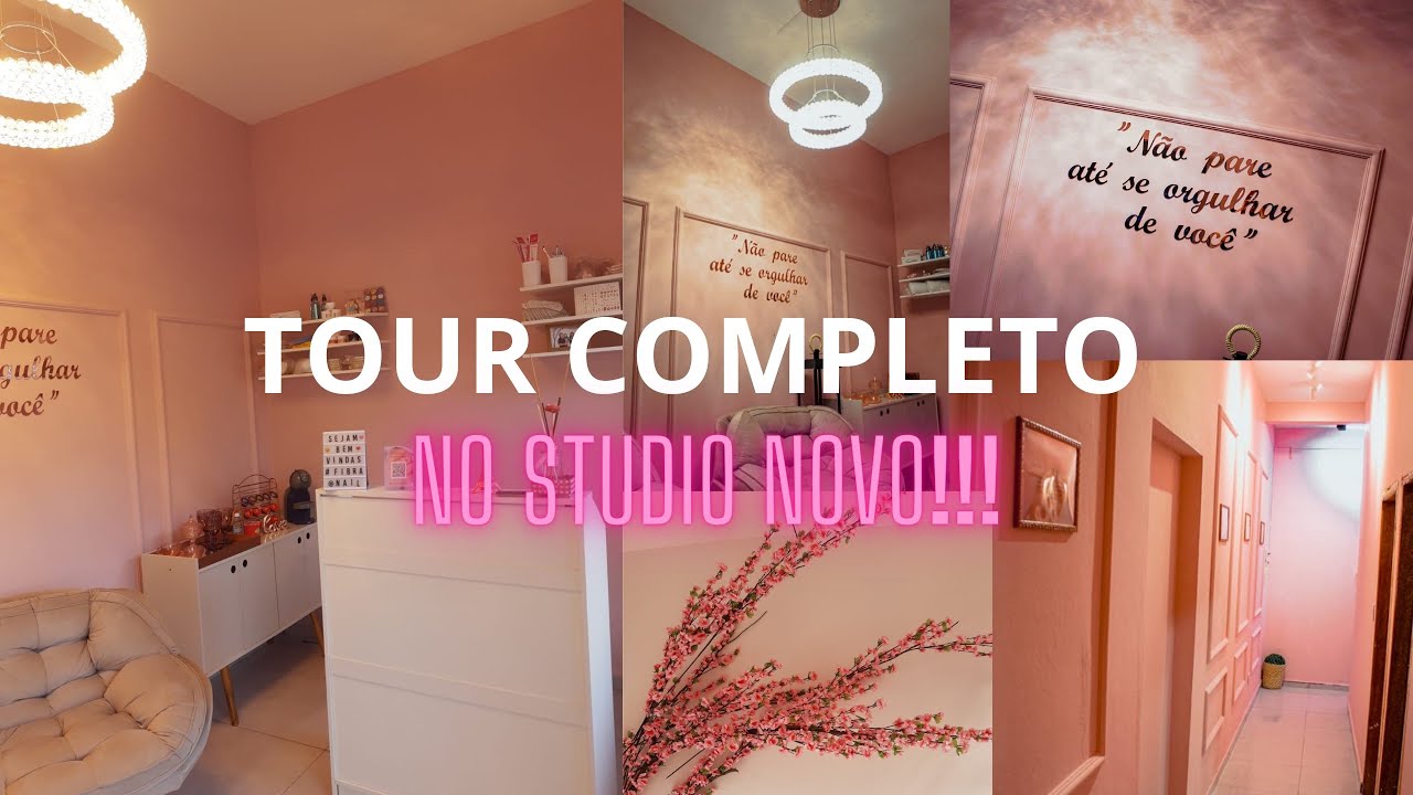 Tour completo pelo meu novo Studio de unhas !! Mundo Rosa 💕| @karinniamorim