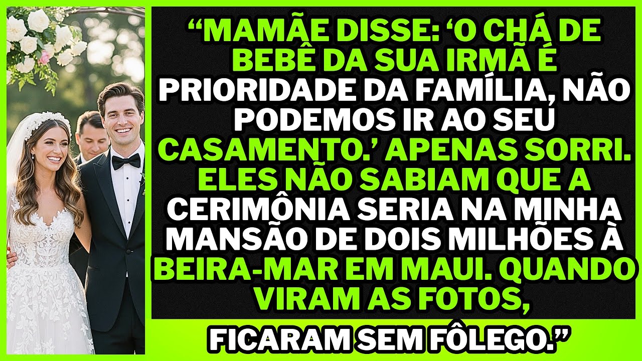 Mamãe disse: 'O chá de bebê da sua irmã é prioridade da família.' Engoli em seco — era meu casamento