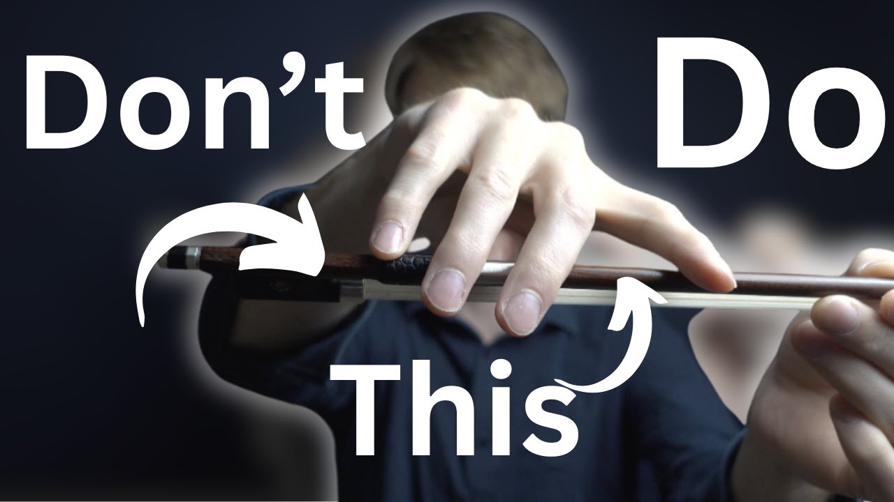 Index Finger Travels Up Violin Bow - Most Common Bowing Mistake: Thumb Leather Trick